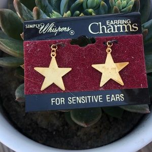 Simply Whisper Gold Star Vintage NWT Earring Charm